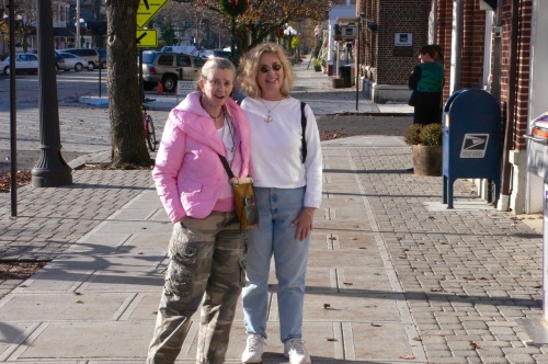 You've gotta have friends. Heidi (L) and Eileen on Main Avenue. Undated photo by Paul Goldfinger